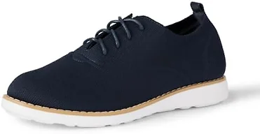 Amazon Essentials Women's Knit Oxford Dress Sneaker, Navy, 7