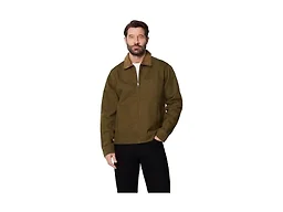 Amazon Essentials Men's Relaxed-Fit Rigid Denim Zip Up Jacket, Deep Brown, X-Small