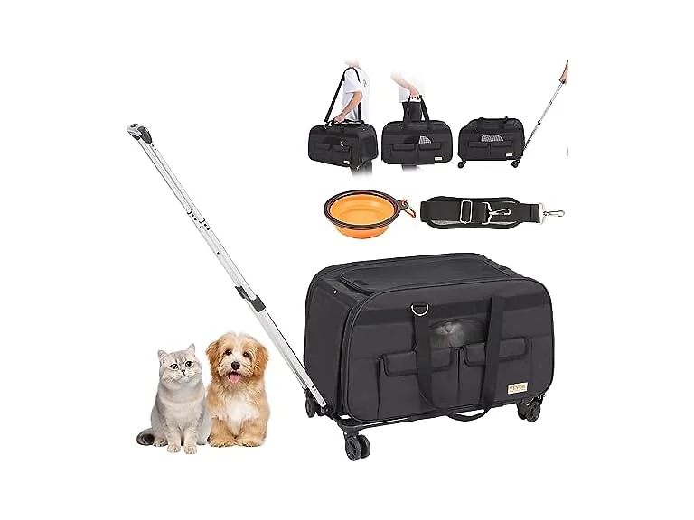 VEVOR Cat Carrier with Wheels