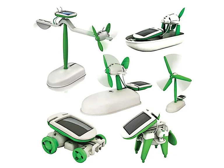 DIY 6-in-1 Solar Robot Vehicles