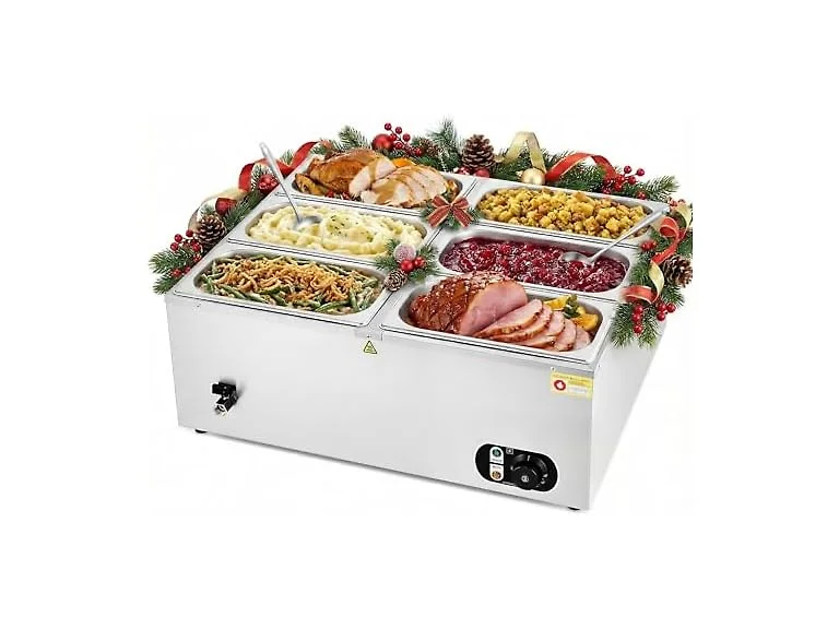 WILPREP Six 1/3 Pans Commercial Food Warmer