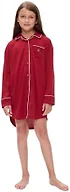 GAP Girls' Oversized Nightgown, Fr Modern Red, 8