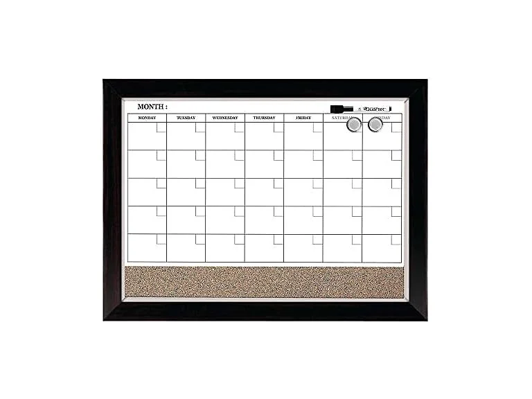 Quartet Whiteboard Calendar & Corkboard, Magnetic