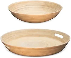 LEXA LEXA 2-Piece Handcrafted Bamboo Entertai