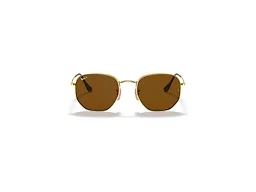 Ray-Ban RB3548N 001/57 54 54-21-145 Ray-Ban RB3548N Hexagonal Flat Lens Sunglasses Arista/Brown Polarized 