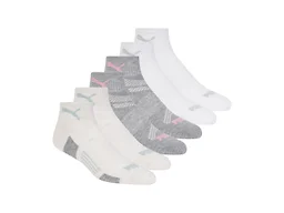 PUMA Women's 12-Pairs Quarter Crew Socks - Tan/Grey/White