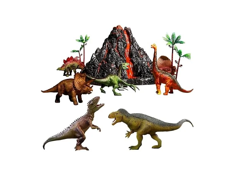 TEMI Volcano Dinosaur Playset w/ 9 Figures