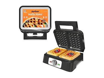SUNVIVIPRO 2 Slices Belgian Waffle Maker,