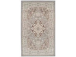 Superior Elegant Glendale Collection Area Rug, 8mm Pile Height with Jute Backing, Traditional Oriental Rug Design, Anti-Static, Water-Repellent Rugs - Grey, 8' x 10' Rug