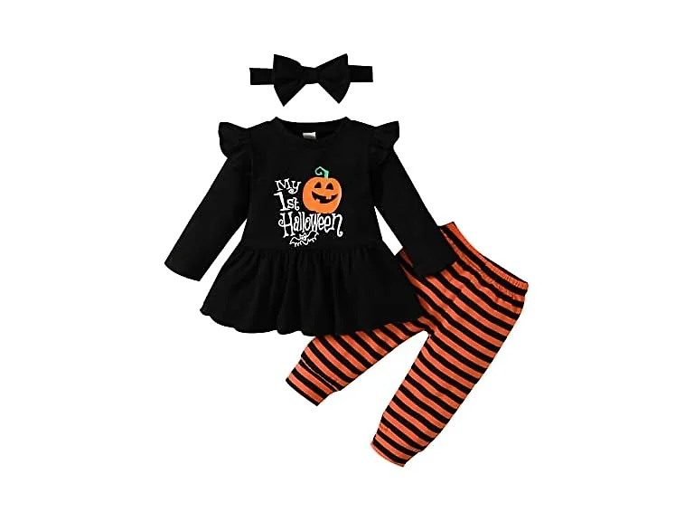 My 1st Halloween Baby Girl Ruffle Outfit