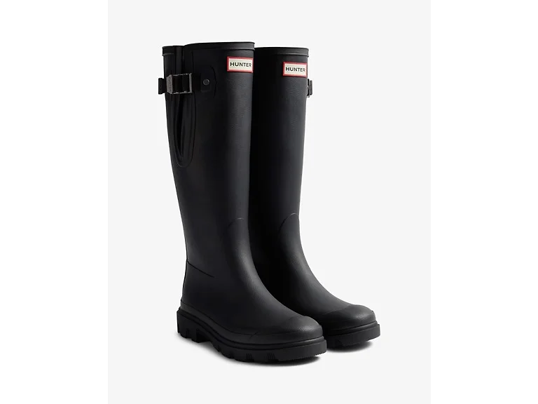 Hunter Women's Refined Gold Trim Tall Gloss Boots