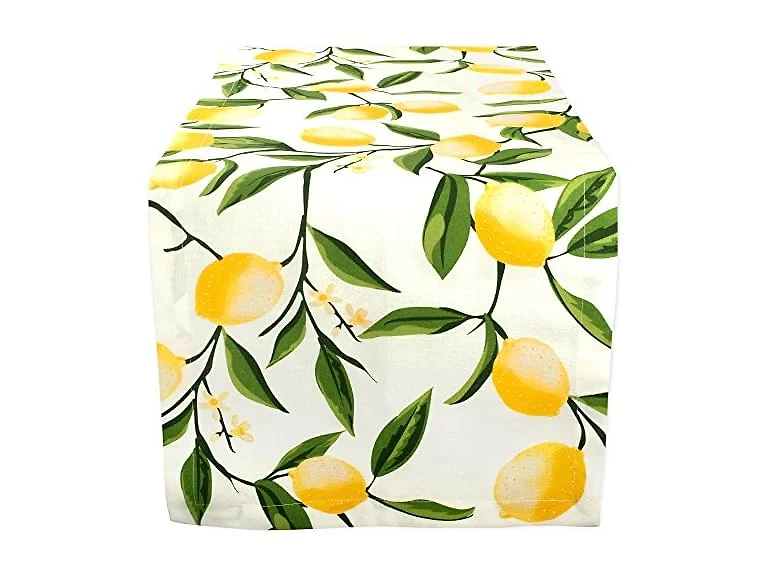 DII Lemon Bliss Tabletop Collection, Table Runner, 14x108