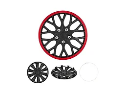 Cobra-Tek CBK-HP099-16-KC 4PC Hubcaps JDM Black w/Silver