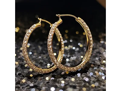 Genuine Crystal Inside Out Hoops