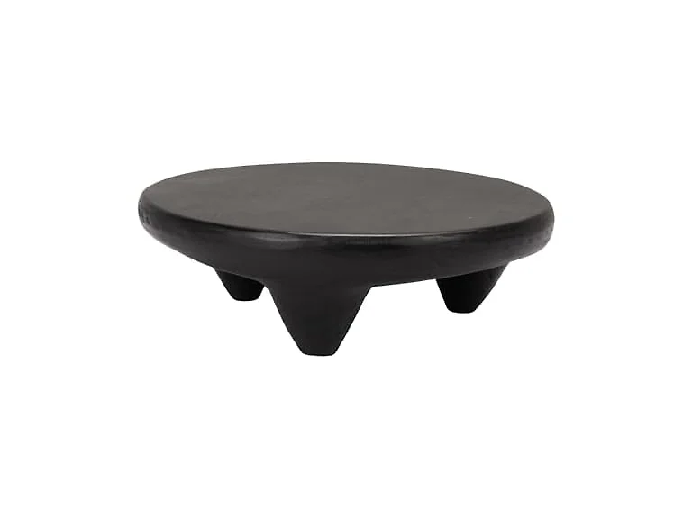 Creative Co-Op Mango Wood Round Footed Pedestal Stand