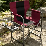 Suptinwear Heavy Duty Director Camping Chair - Wine Red & Black