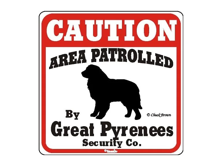 Signs Up Dog Yard Sign Caution Area Patr