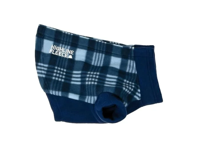 Highline Fleece Dog Coat Blue Plaid (8)