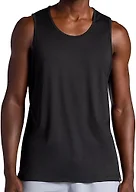 Gaiam Men’s Everyday Basic Tank Top, Standard Fit, Stretch Midweight Jersey Material, Black, Small