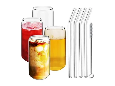 Can Shaped Beer Glasses 20oz Set of 8