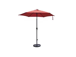9ft Rd Powdercoated Steel, Crank Open, Push Tilt Patio Umbrella 