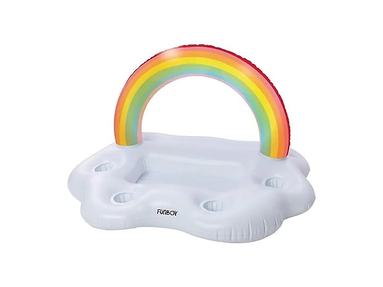 FUNBOY Giant Inflatable Rainbow Cloud Float