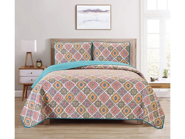 Reversible Printed Quilt Set (3 Piece)