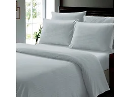 4-Piece Dobby Stripe Bed Sheet Set