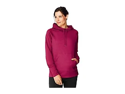 Hanes womens Sport Performance Fleece Pullover Hoodie Hoody, Fresh Berry Solid/Fresh Berry Heather, Large US