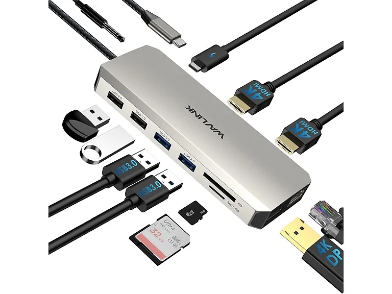 WAVLINK USB C Laptop Docking Station | Dual Monitor
