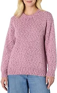 Amazon Essentials Women's Oversized-Fit Multi-Color Heavyweight Crewneck Sweater, Fuchsia Marl, X-Small