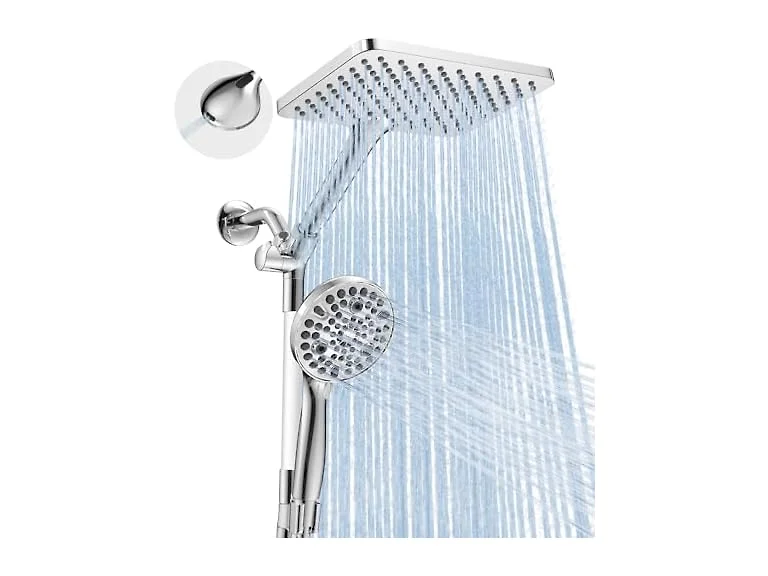 Dual Handheld Shower Head Combo, 2-In-1