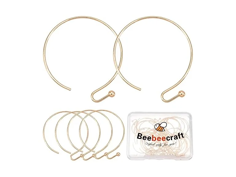 Beebeecraft 1 Box 40Pcs Real 18K Gold