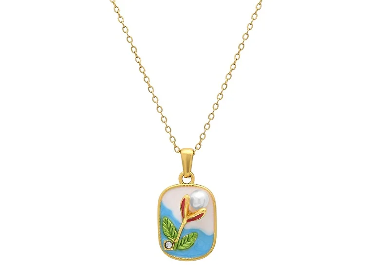 18K Gold Plated Floral Necklace