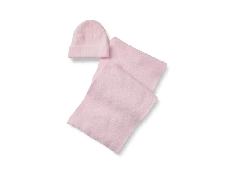 Amazon Essentials Unisex Faux Mohair Scarf Hat Set
