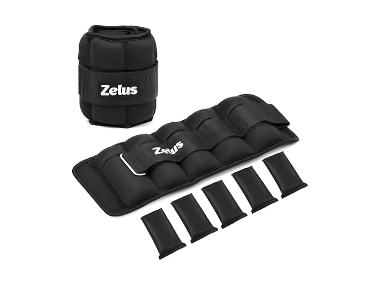 ZELUS Adjustable Ankle Weights 5lb x 2