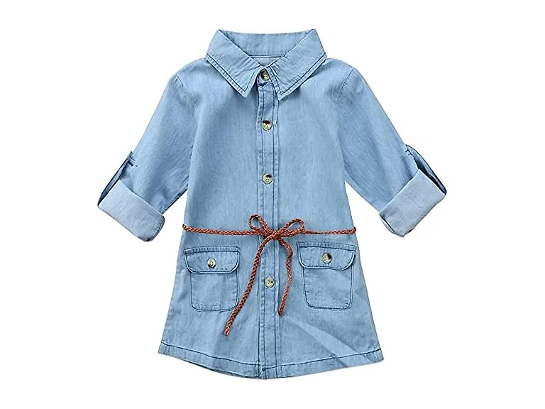 BSaogr Girls (4-5T) Casual Dresses Shirt