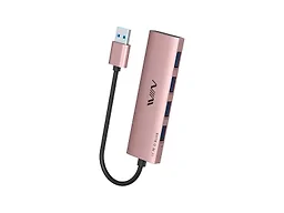 IVIIN W0020 USB 3.0 Hub Pink
