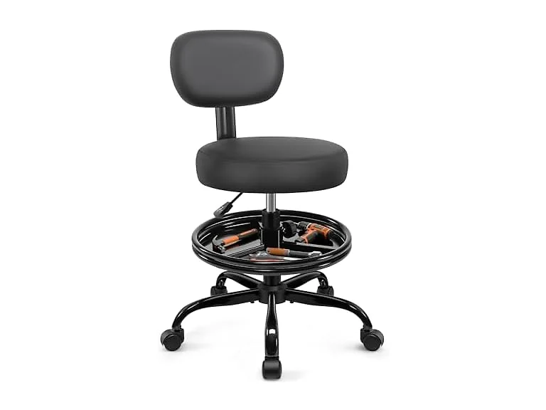 Bestglory Shop Stool with Wheels