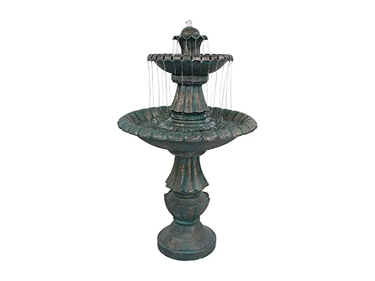 Sunnydaze Nouveau 2-Tier Outdoor Water Fountain 41 Inch