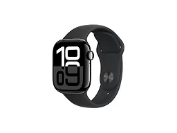 Apple MWX63LW/A Watch S10 Cell 42 Jet Blk/Blk Band S/M J