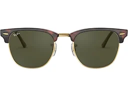 Ray-Ban RB3016 W0366 49 49-21-145 Ray-Ban RB3016 Clubmaster Classic Square Sunglasses Havana On Gold/Green Gradient