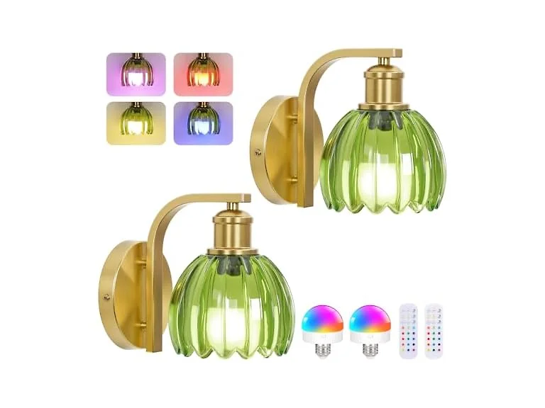 Rechargeable Battery Operated Wall Sconce 2PK