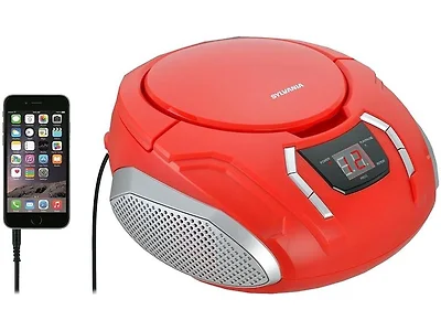 Sylvania Proscan Elite Portable CD Boombox Red