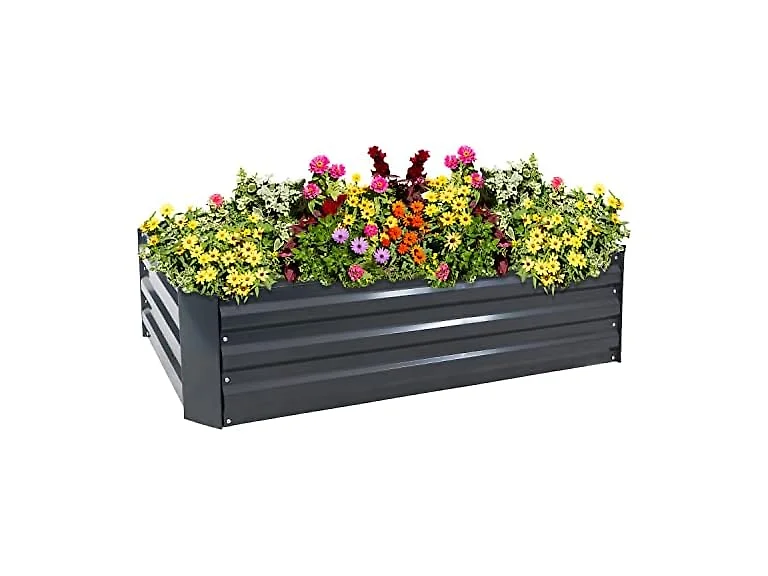 Sunnydaze 48" Galvanized Steel Raised Garden Bed