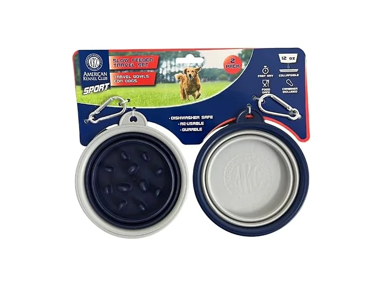 American Kennel Club 2-Pack Collapsible Travel Bowls