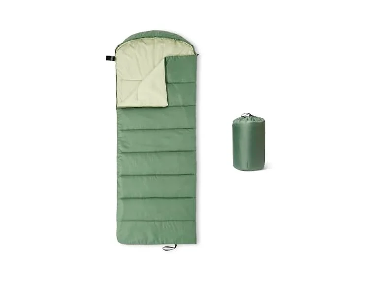 Amazon Basics Sleeping Bag 50F Olive Green