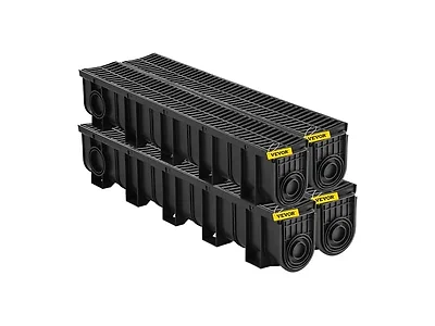 Trench Drain System, Channel Driveway-4Pack