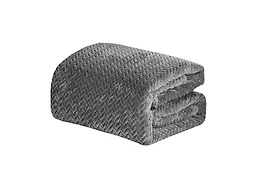 Chevron Braided Microplush Throw Blanket