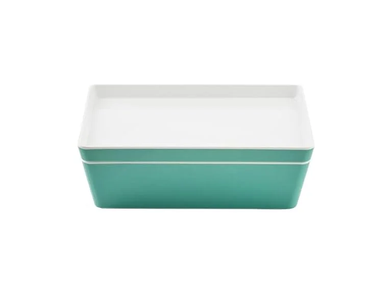 TableCraft Marvista Collection Rectangular Stackable Bowl and Lid